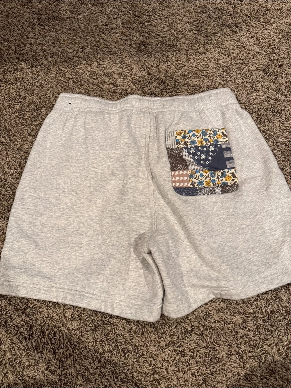 Abercrombie & Finch Gray with Patch Work Sweat Shorts